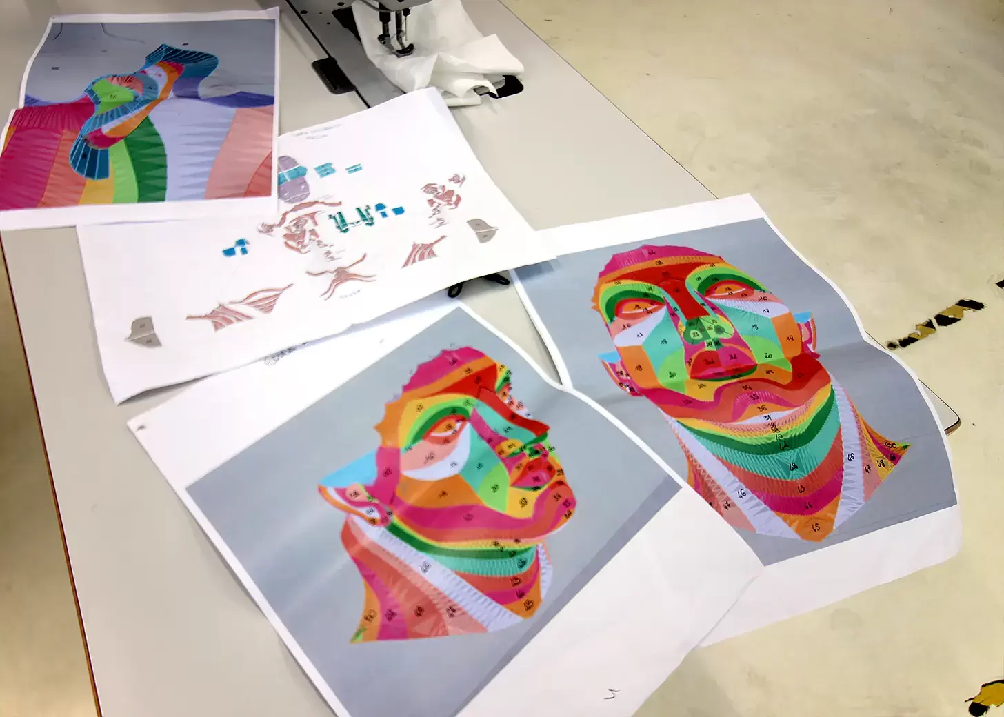 Studi di scomposizione del volto